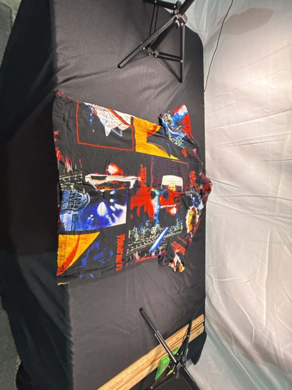Friday The 13th Short Sleeve Button Up Shirt Size XXL Graphic Print